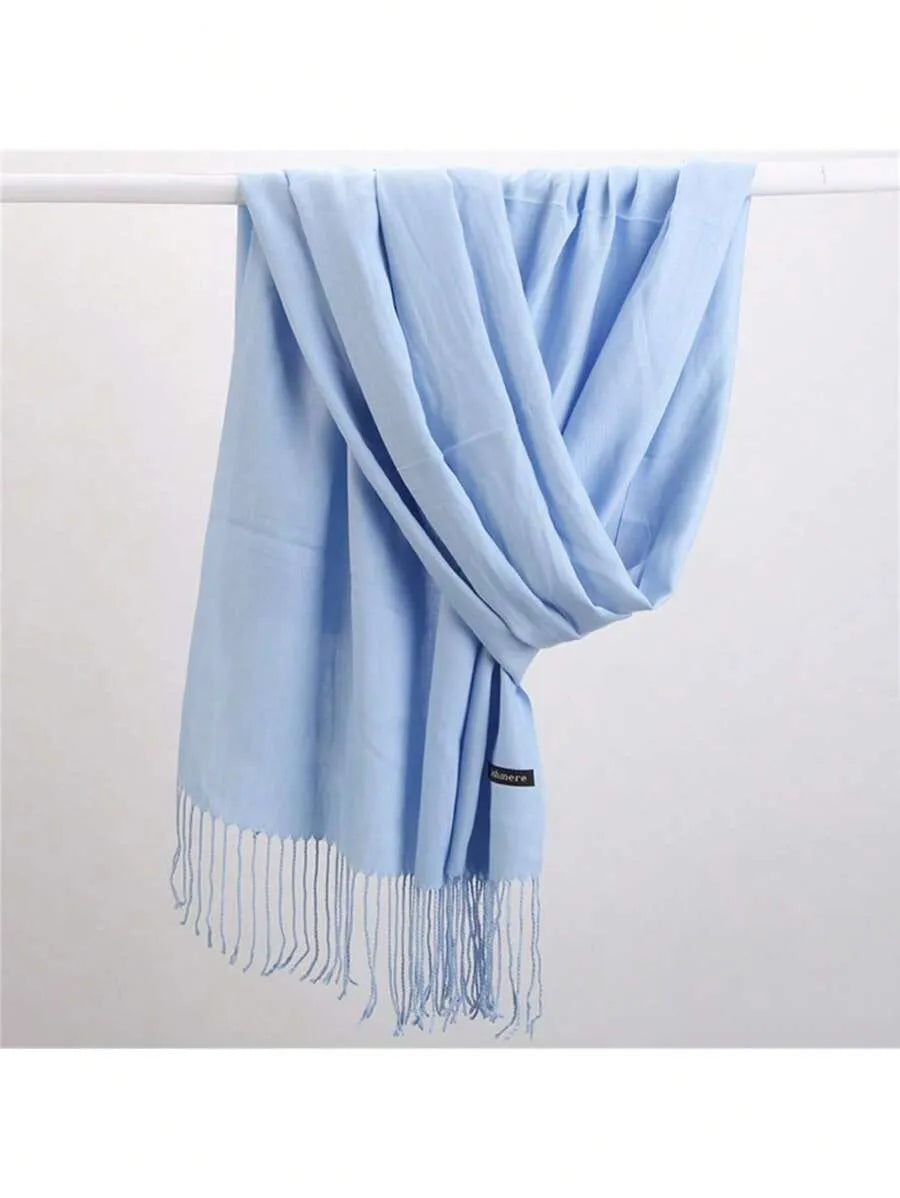 1PC 190*70cm Outdoor Classic Solid Color Windproof Sand Shawl 120g Fashion Men's Women's Universal Thin Scarf