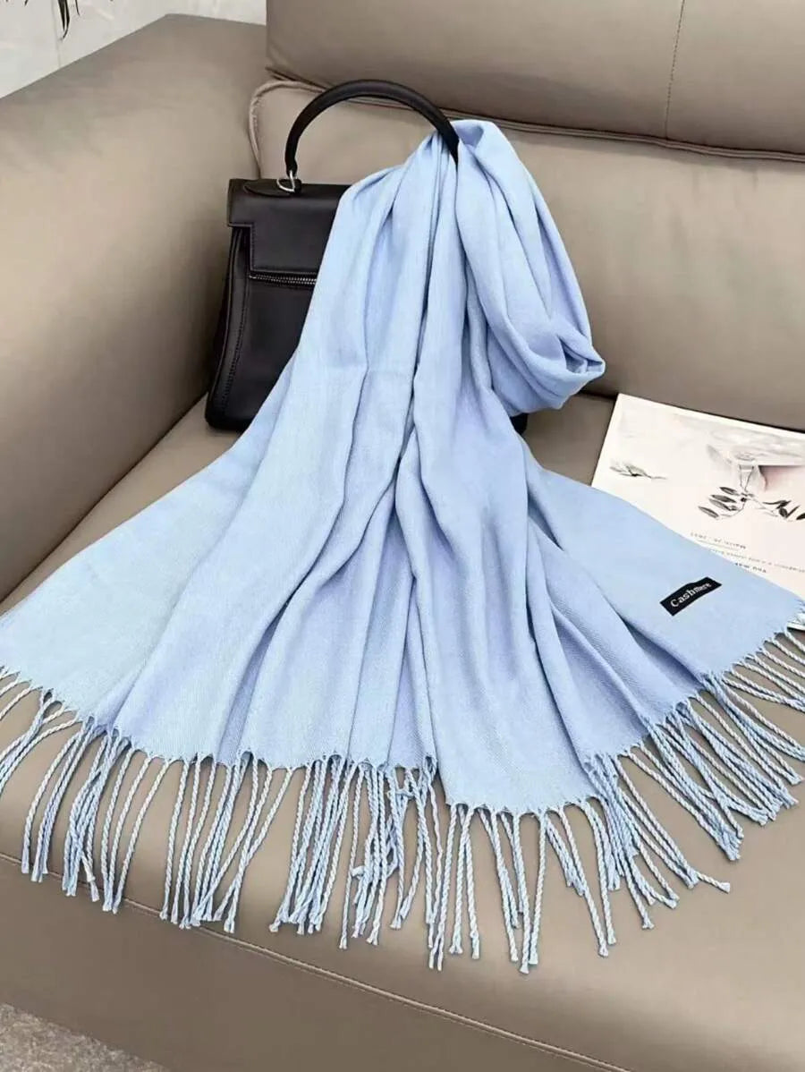 1PC 190*70cm Outdoor Classic Solid Color Windproof Sand Shawl 120g Fashion Men's Women's Universal Thin Scarf