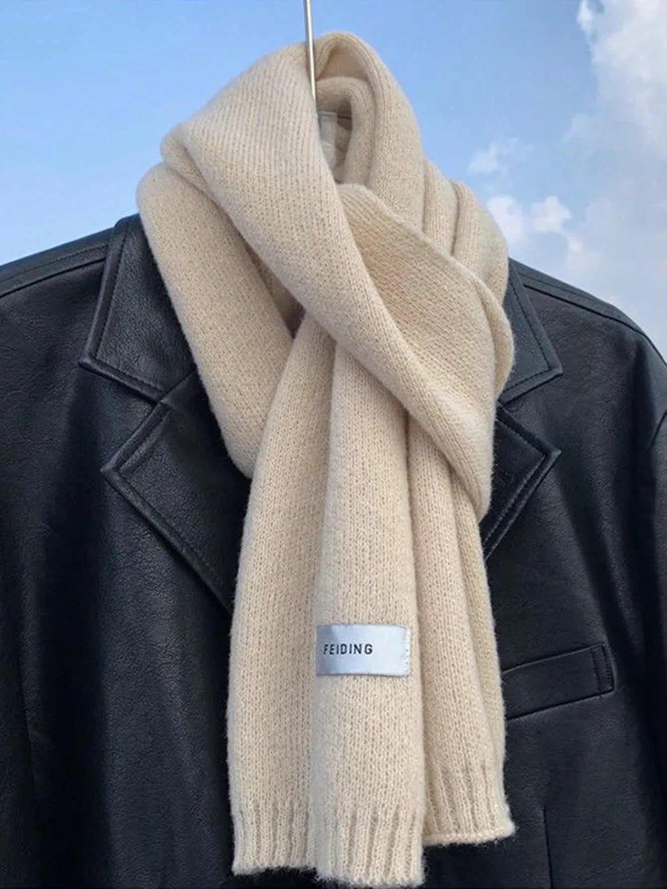 1 Piece Of Women's Solid Color Knitted Warm And Thickened Versatile Decorative Scarf Neck Gaiter Suitable For Winter